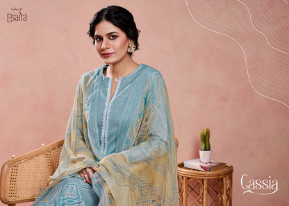 Cassia Esaira Cotton Cambric Pant Style Suits Wholesaler