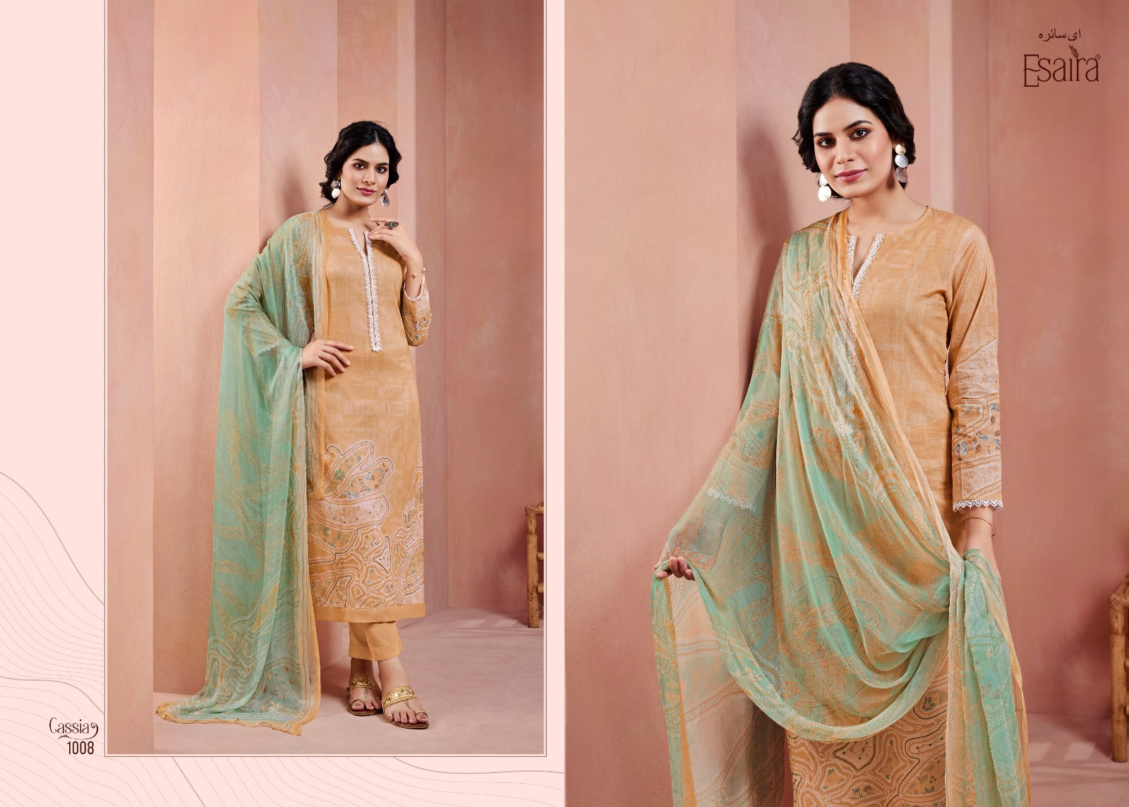 Cassia Esaira Cotton Cambric Pant Style Suits Wholesaler