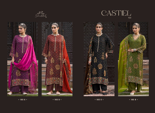 Castiel 103 Shiddat Pashmina Suits Supplier India