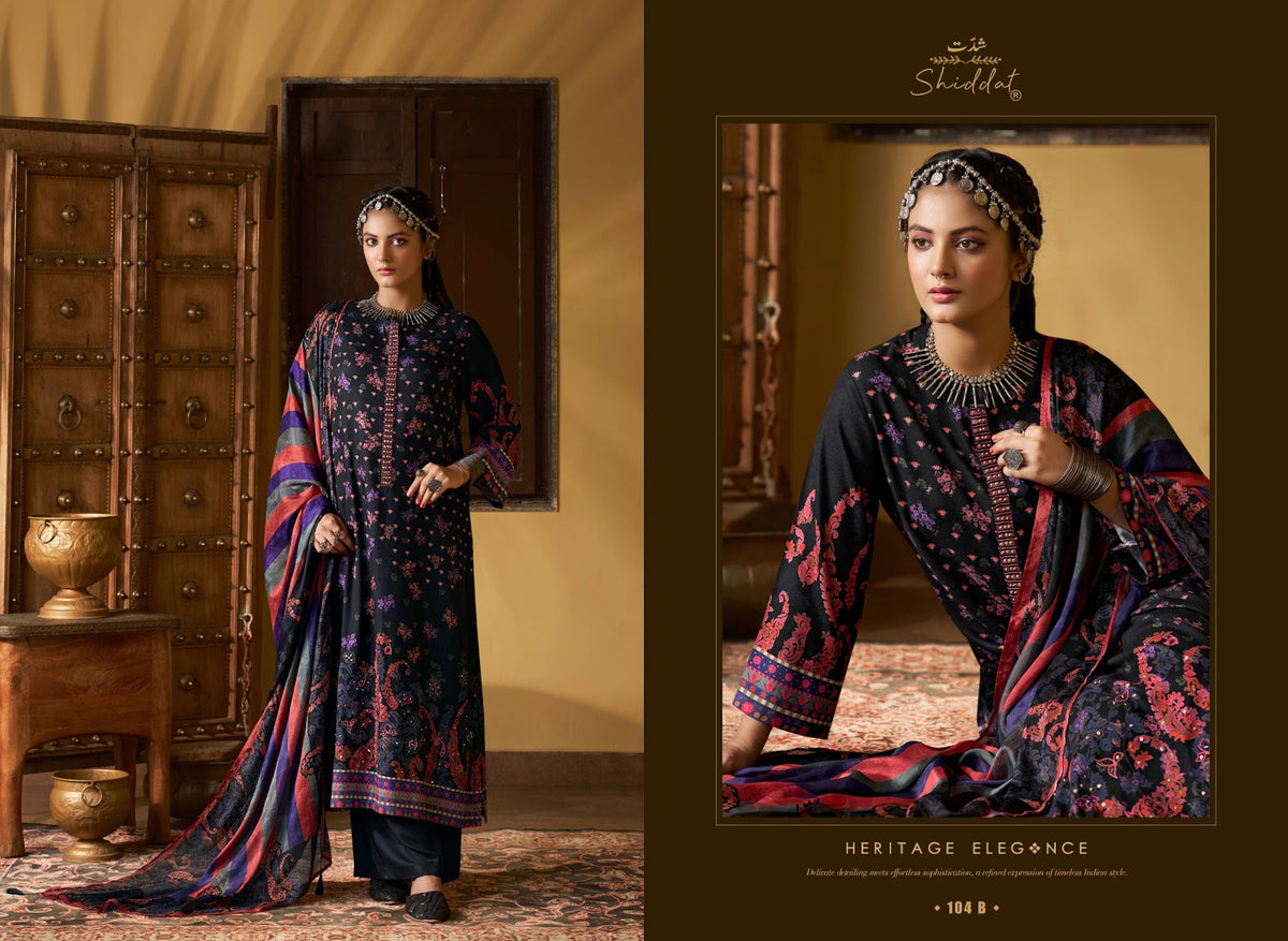 Castiel 104 Shiddat Viscose Pashmina Suits Supplier