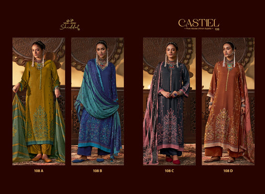 Castiel 108 Shiddat Viscose Pashmina Suits Manufacturer India