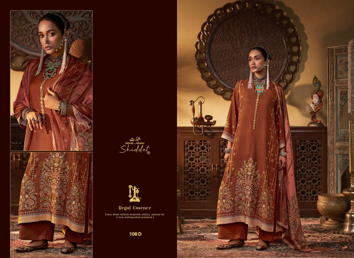 Castiel 108 Shiddat Viscose Pashmina Suits Manufacturer India