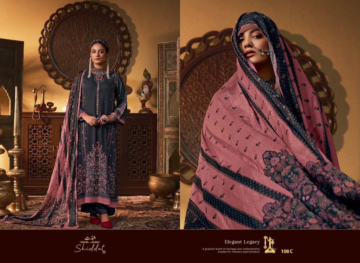 Castiel 108 Shiddat Viscose Pashmina Suits Manufacturer India