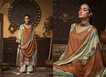 Castiel 111 Shiddat Viscose Pashmina Suits Wholesale