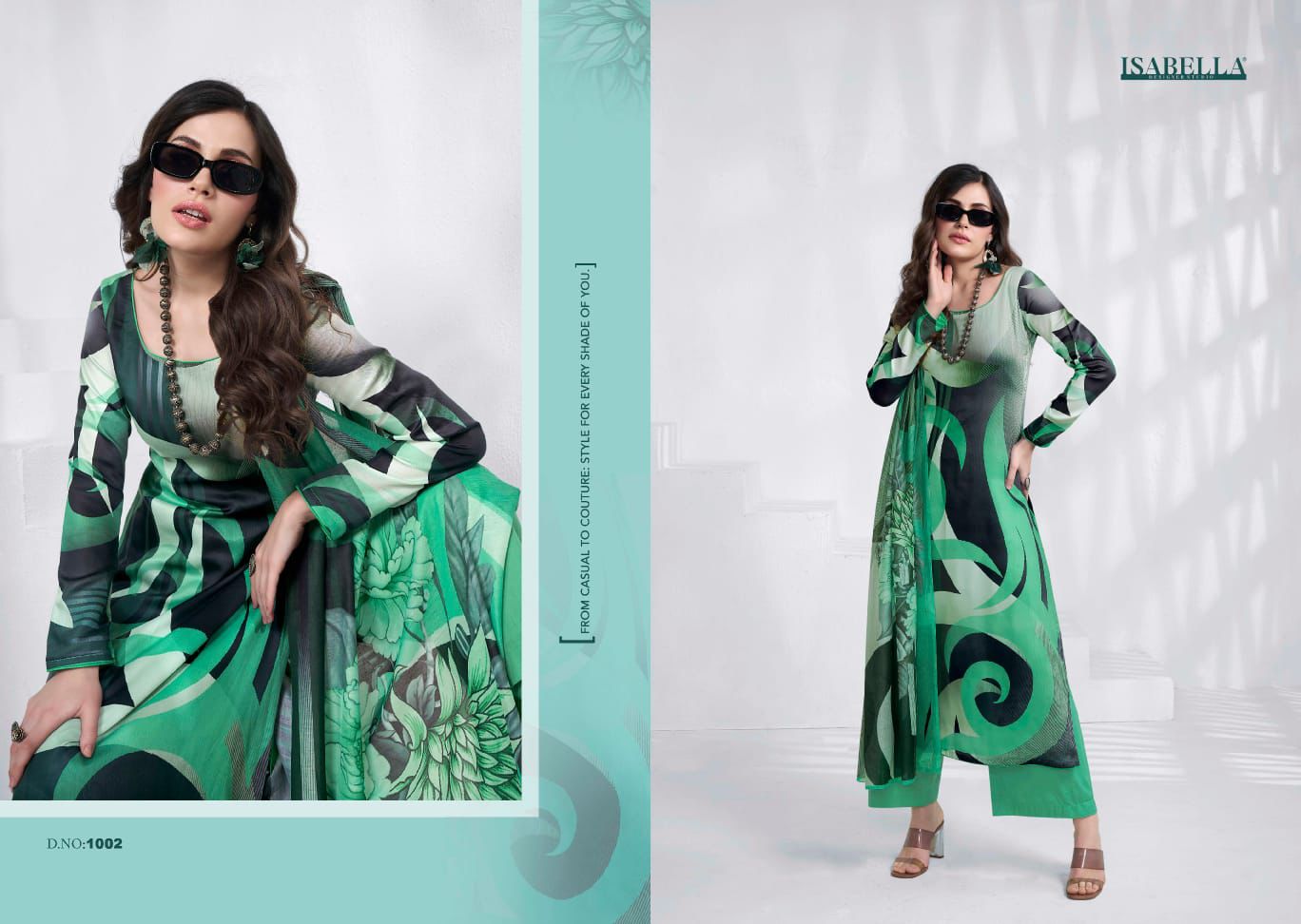 Castor Isabella Cotton Satin Pant Style Suits Wholesaler Ahmedabad