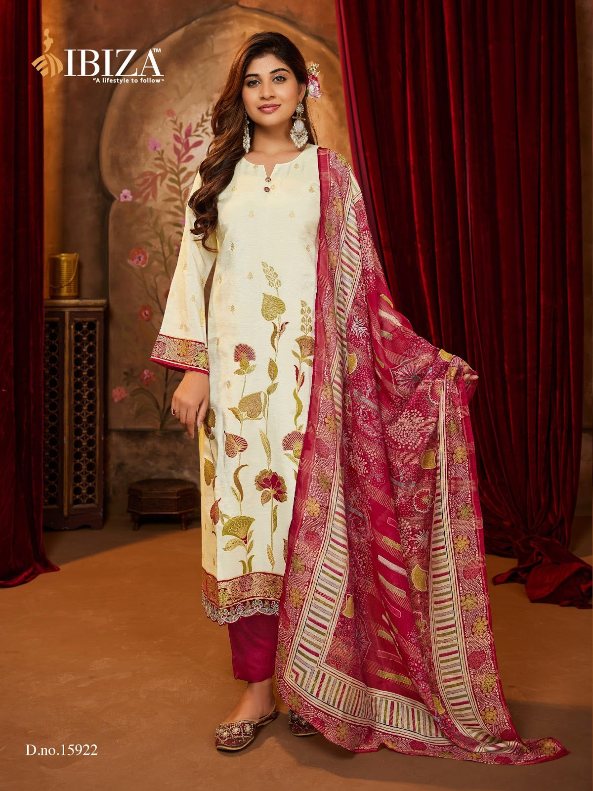 Casuai Dairy Ibiza Pure Silk Pant Style Suits Wholesaler Ahmedabad