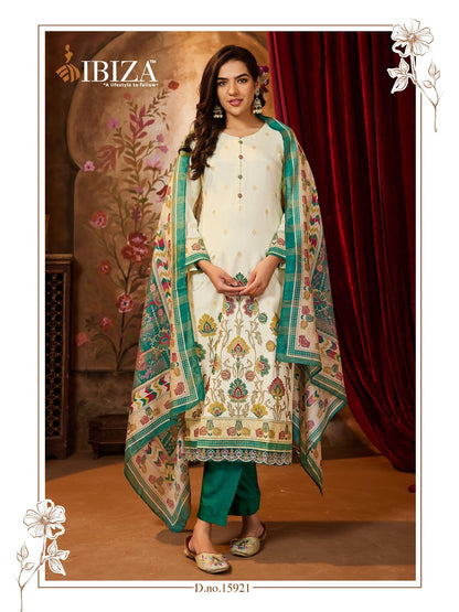 Casuai Dairy Ibiza Pure Silk Pant Style Suits Wholesaler Ahmedabad