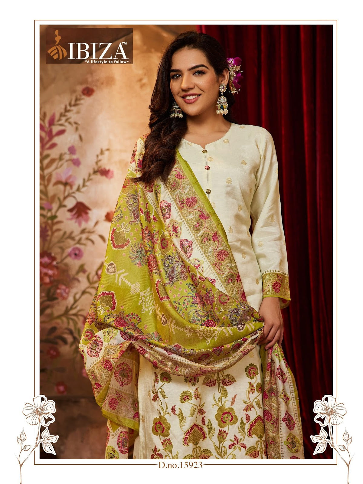 Casuai Dairy Ibiza Pure Silk Pant Style Suits Wholesaler Ahmedabad