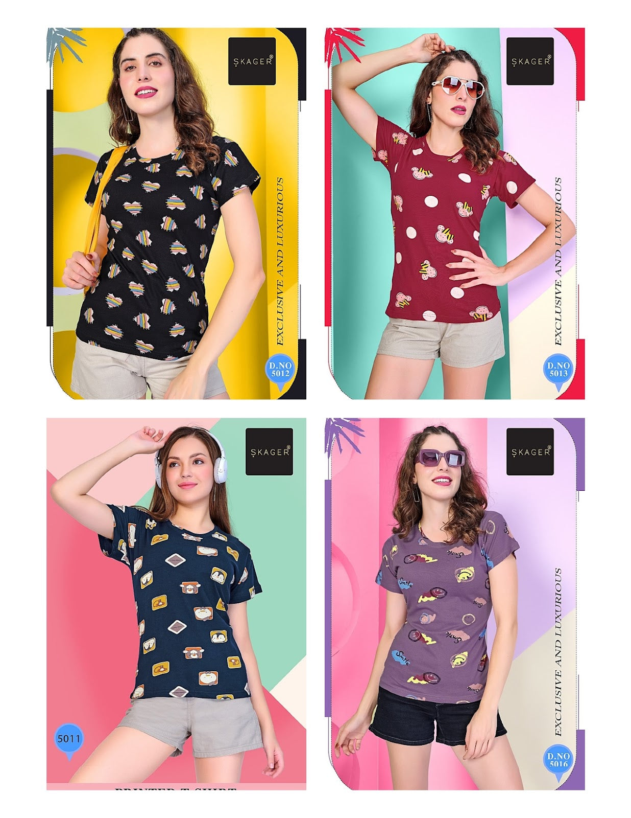 Casual 2907 Skager Cotton Women Tshirt Manufacturer