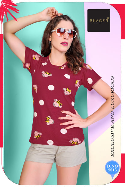Casual 2907 Skager Cotton Women Tshirt Manufacturer