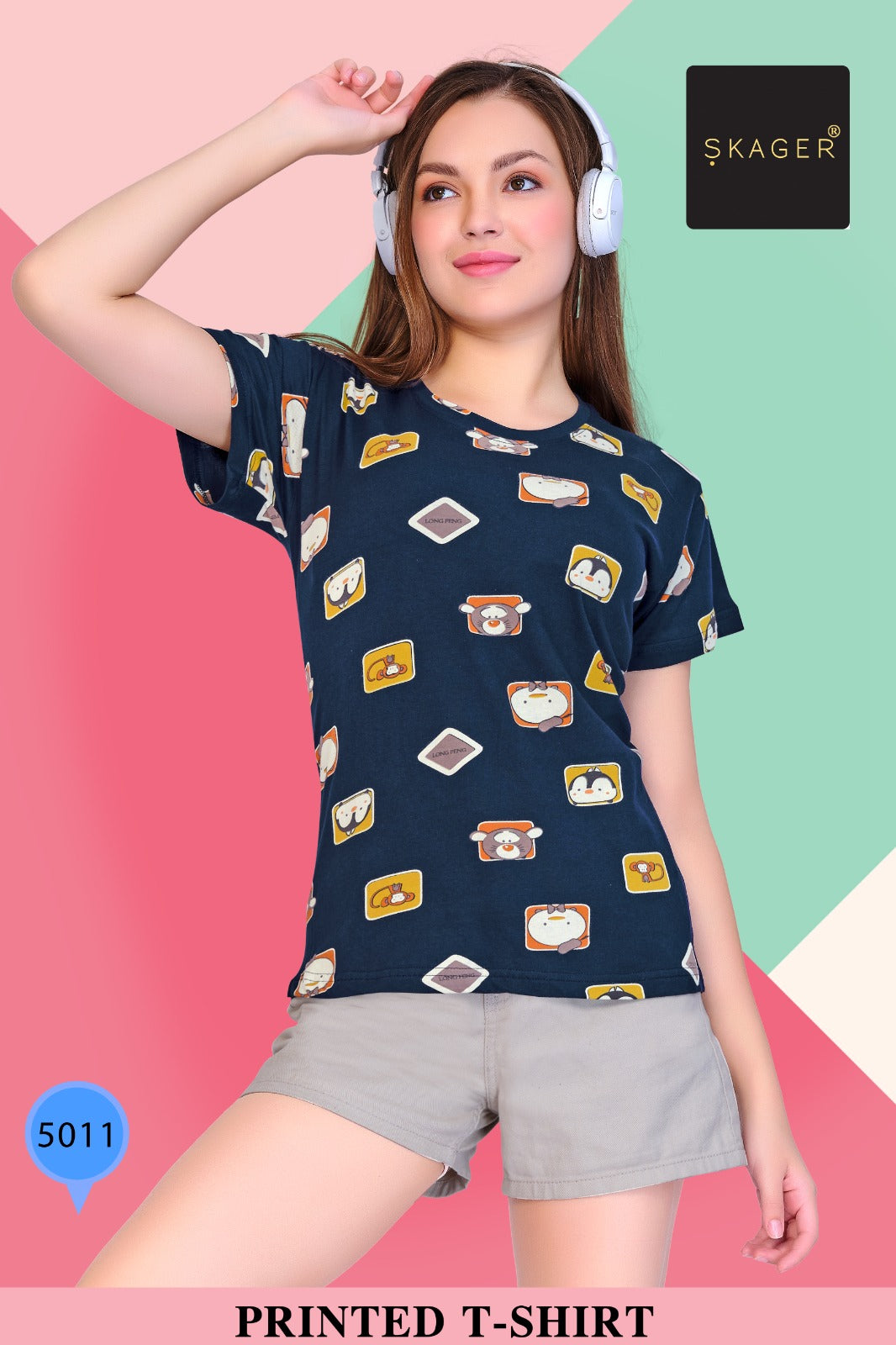 Casual 2907 Skager Cotton Women Tshirt Manufacturer