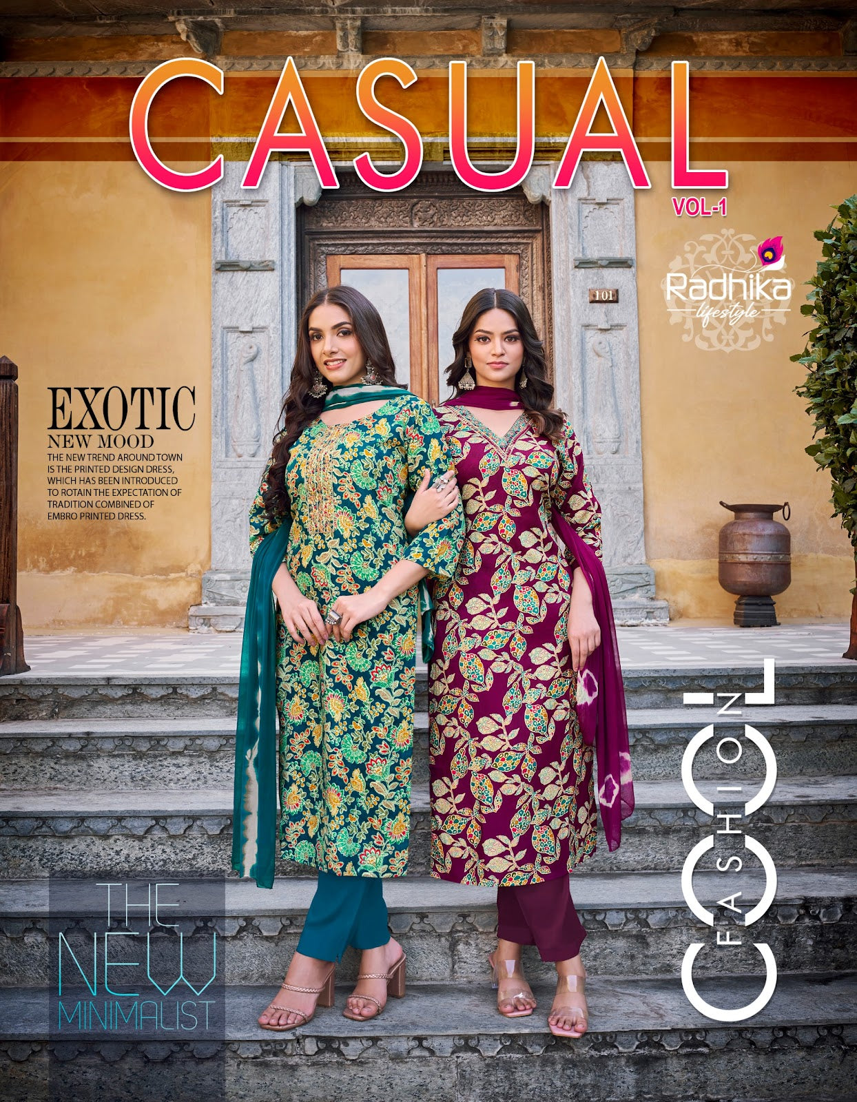 Casual Vol 1 Radhika Lifestyle Heavy Rayon Readymade Pant Style Suits