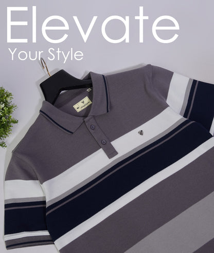 Cat 1019 Pique Headway Auto Stripes Mens Tshirts Wholesaler Ahmedabad