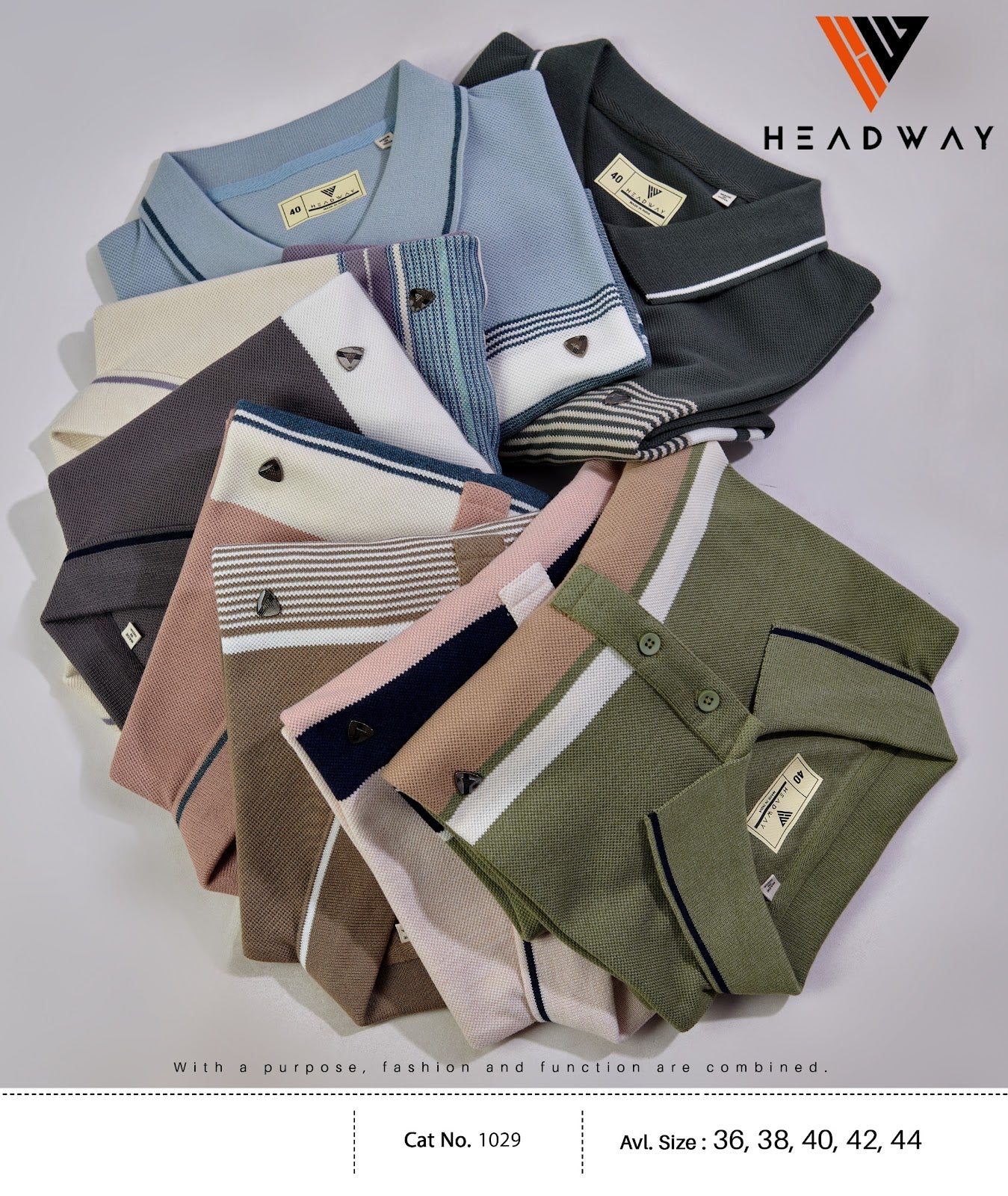 Cat 1019 Pique Headway Auto Stripes Mens Tshirts Wholesaler Ahmedabad