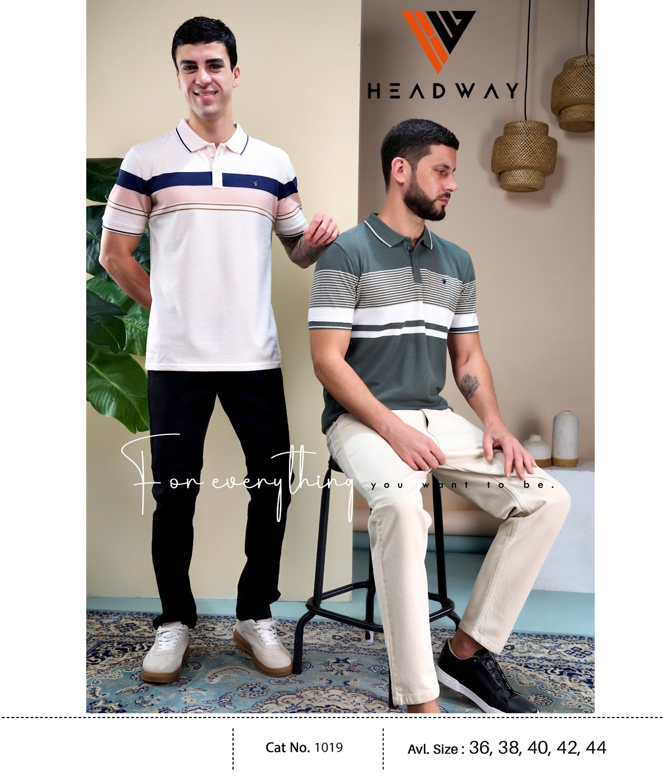 Cat 1019 Pique Headway Auto Stripes Mens Tshirts Wholesaler Ahmedabad