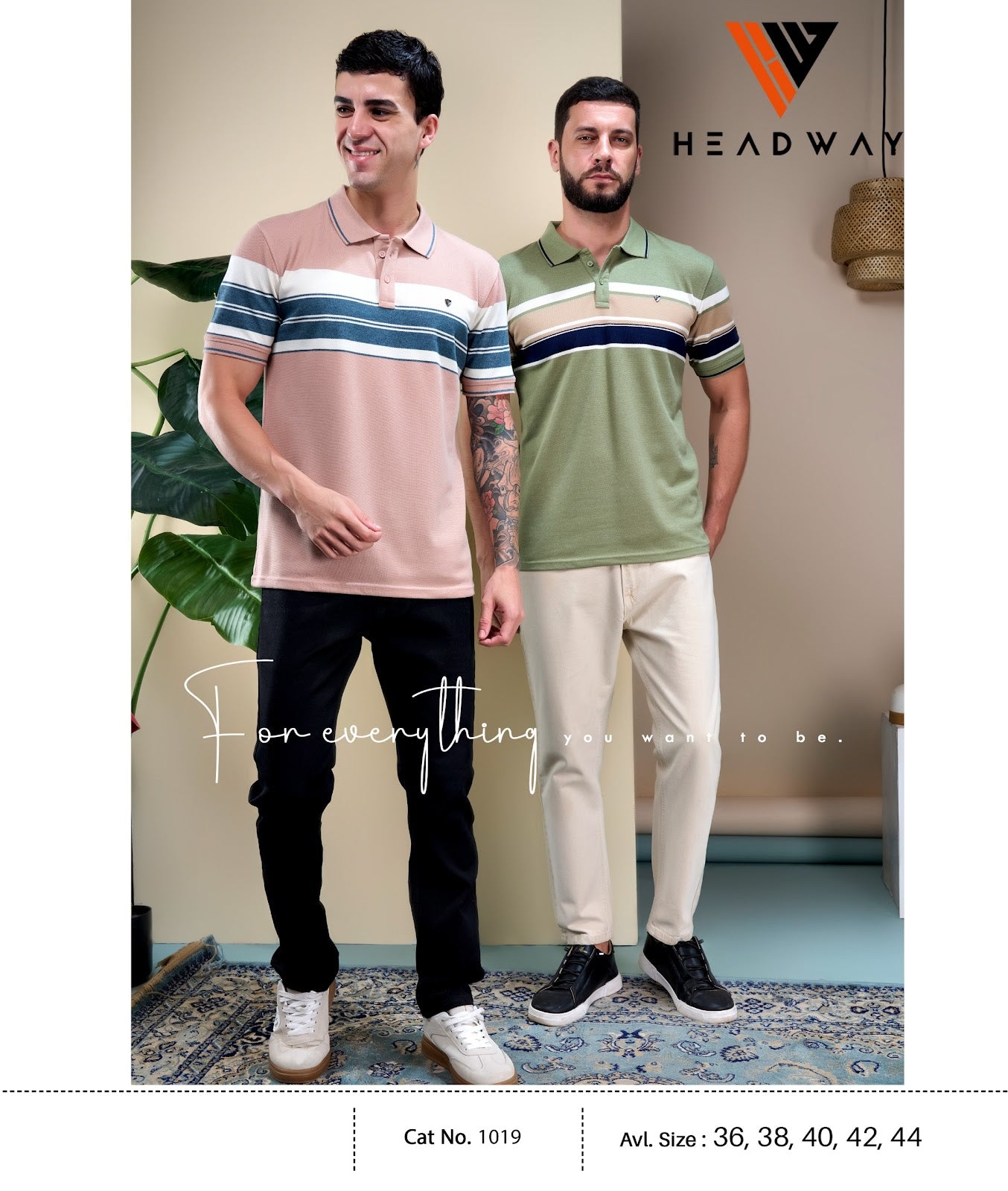 Cat 1019 Pique Headway Auto Stripes Mens Tshirts Wholesaler Ahmedabad