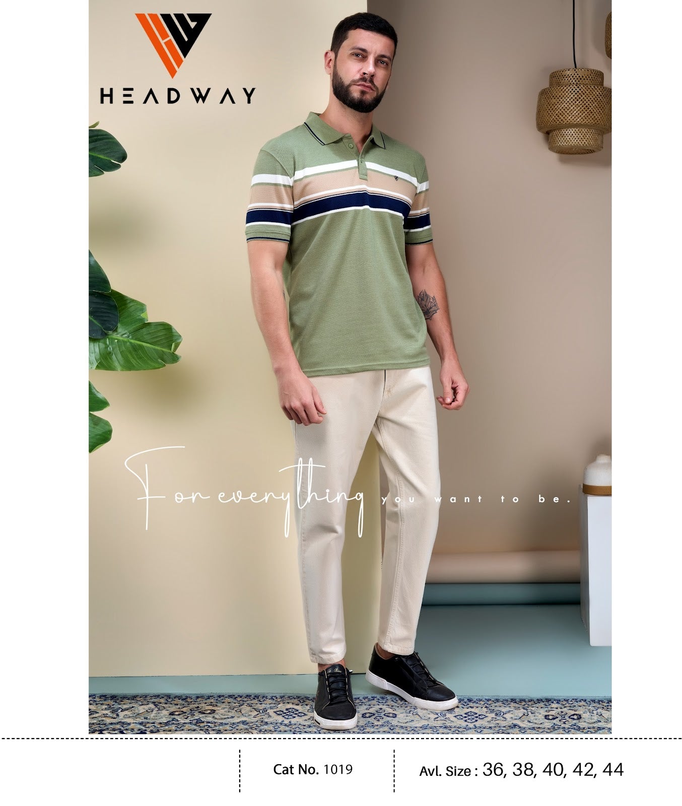 Cat 1019 Pique Headway Auto Stripes Mens Tshirts Wholesaler Ahmedabad
