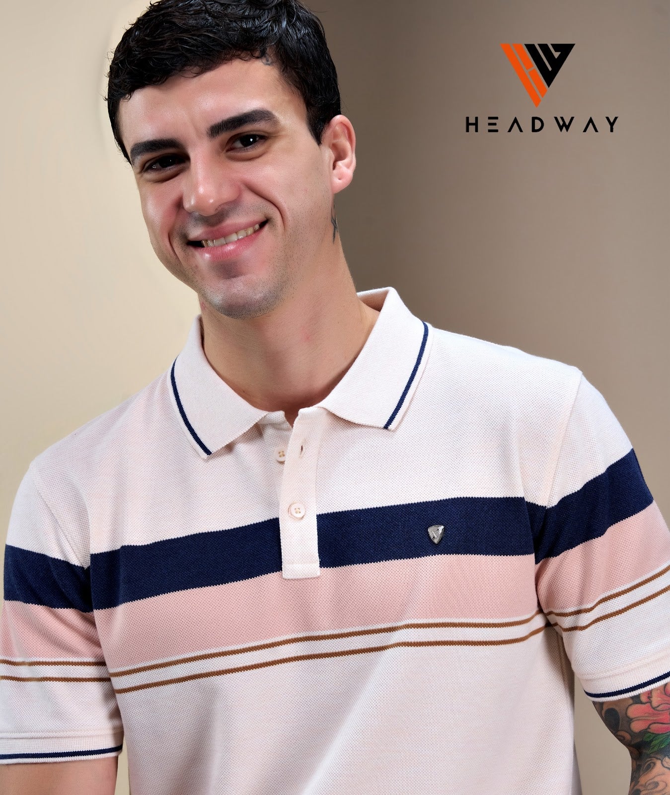 Cat 1019 Pique Headway Auto Stripes Mens Tshirts Wholesaler Ahmedabad