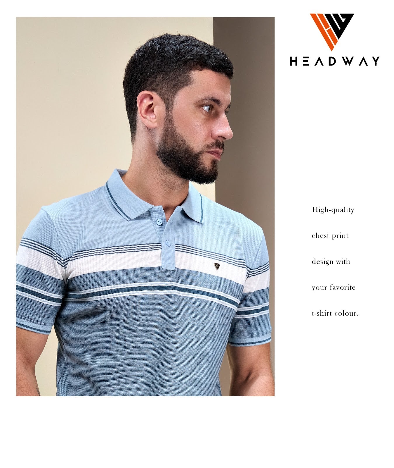 Cat 1019 Pique Headway Auto Stripes Mens Tshirts Wholesaler Ahmedabad