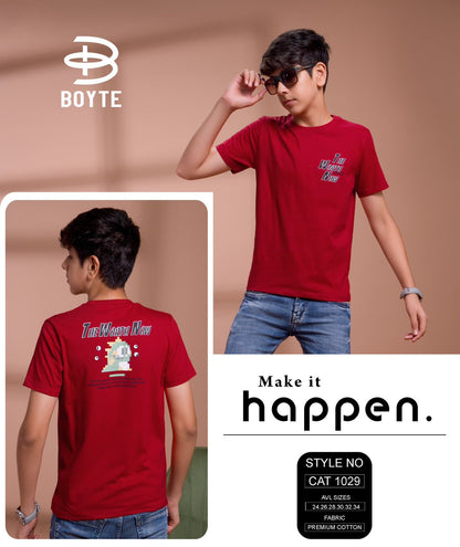 Cat 1029 Boyte Premium Cotton Boys Tshirt Wholesaler Ahmedabad