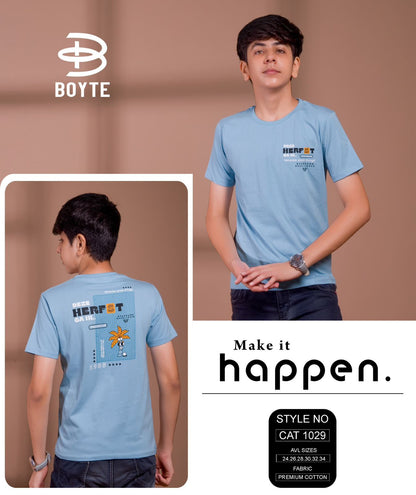 Cat 1029 Boyte Premium Cotton Boys Tshirt Wholesaler Ahmedabad