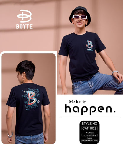 Cat 1029 Boyte Premium Cotton Boys Tshirt Wholesaler Ahmedabad