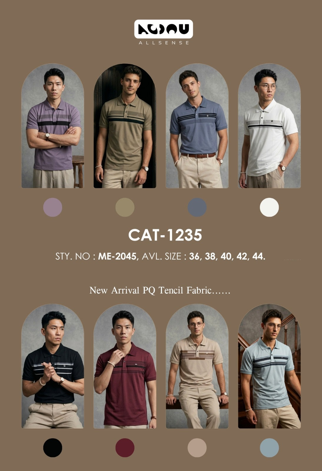 Cat 1235 Metal Id Allsense Tencil Mens Tshirts Manufacturer India