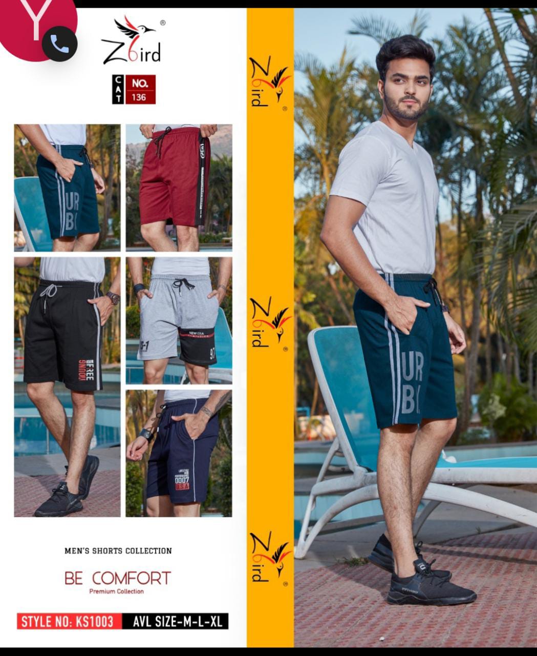 Cat 136 Z Bird Mens Shorts Supplier