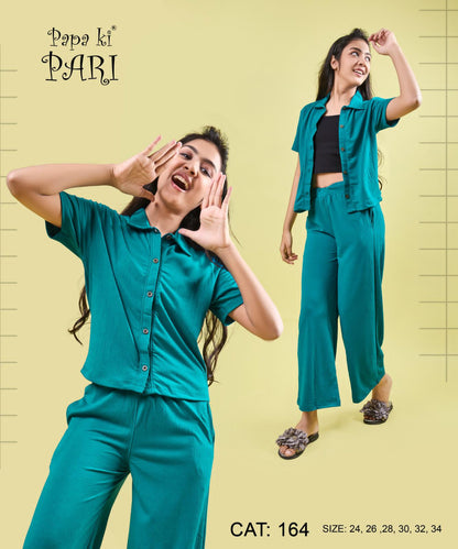 Cat 164 Papa Ki Pari Crush Girls Pant Set Wholesaler