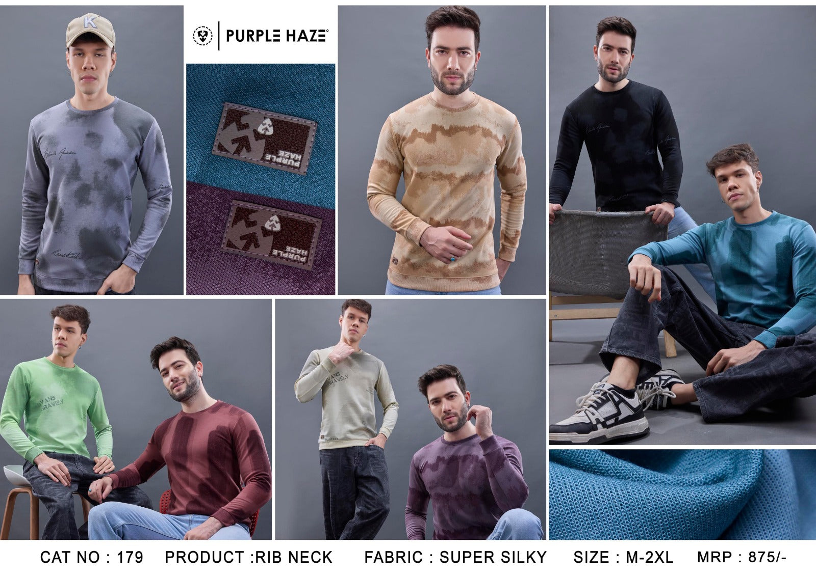 Cat 179 Purple Haze Aop Mens Tshirts Manufacturer Gujarat