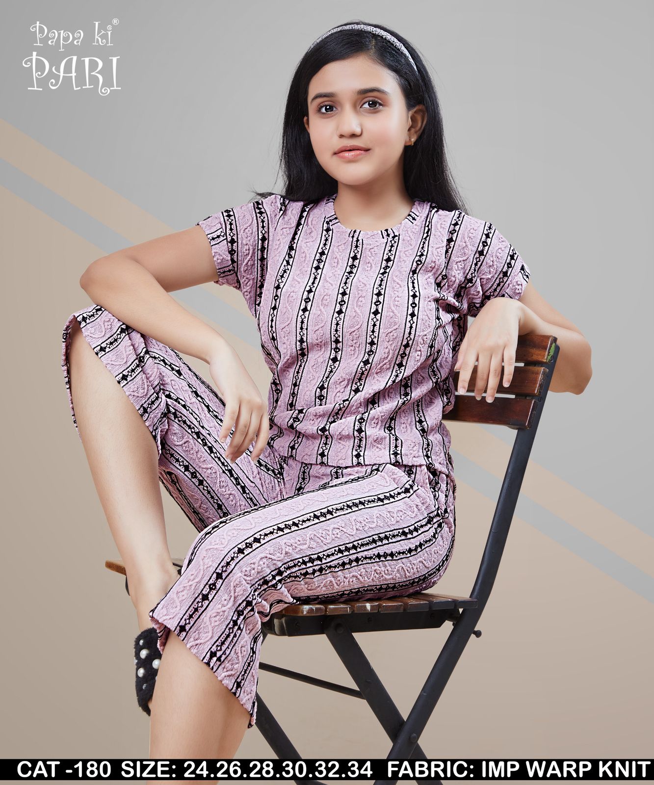 Cat 180 Papa Ki Pari Lycra Girls Capri Night Suits Wholesale Price