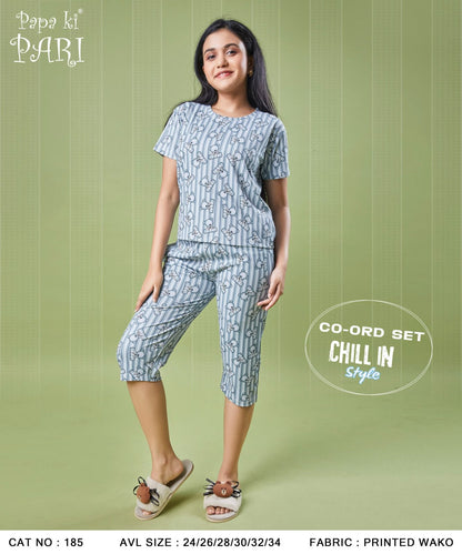 Cat 185 Papa Ki Pari Girls Co Ord Set Exporter