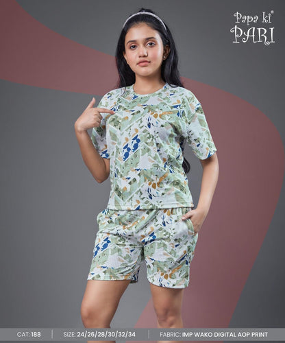 Cat 188 Papa Ki Pari Imported Girls Shorts Set Supplier Ahmedabad