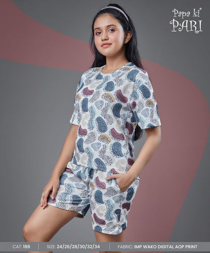 Cat 188 Papa Ki Pari Imported Girls Shorts Set Supplier Ahmedabad