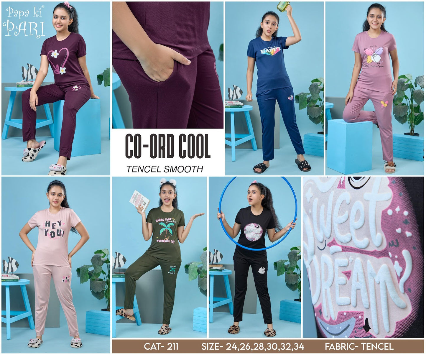 Cat 211 Papa Ki Pari Imported Girls Pant Set Manufacturer India