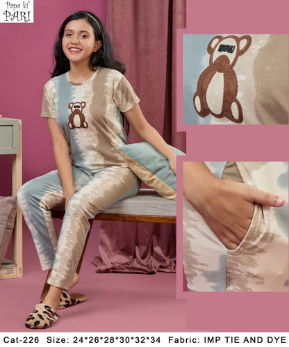 Cat 226 Papa Ki Pari Tie Dye Girls Co Ord Set Supplier Ahmedabad