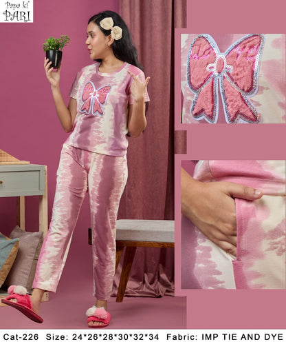 Cat 226 Papa Ki Pari Tie Dye Girls Co Ord Set Supplier Ahmedabad
