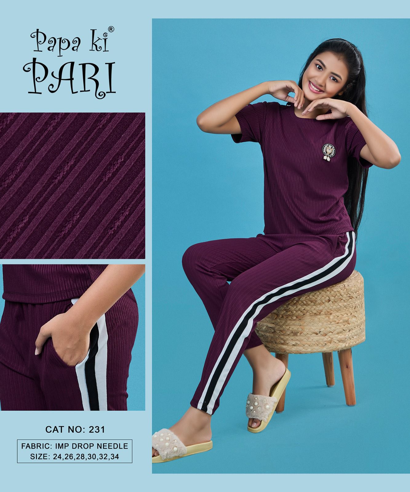 Cat 231 Papa Ki Pari Imported Girls Co Ord Set Exporter Gujarat