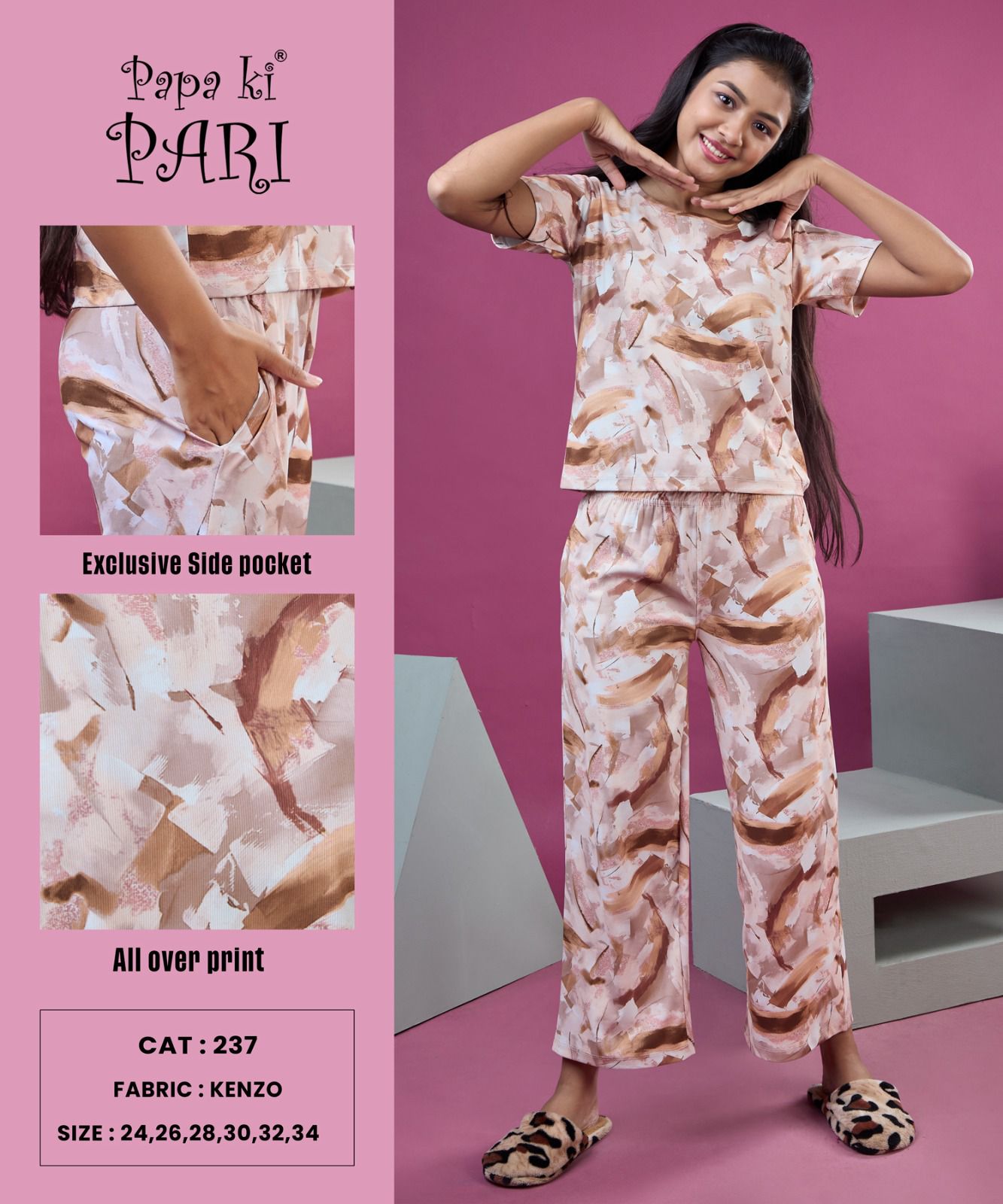 Cat 237 Papa Ki Pari Imported Girls Co Ord Set Supplier India