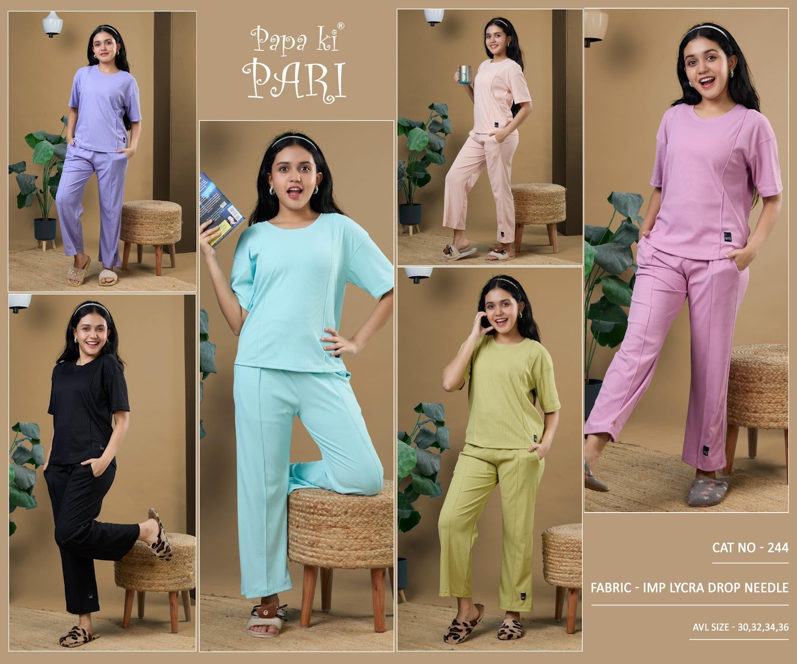 Cat 244 Papa Ki Pari Imported Girls Co Ord Set Supplier Ahmedabad