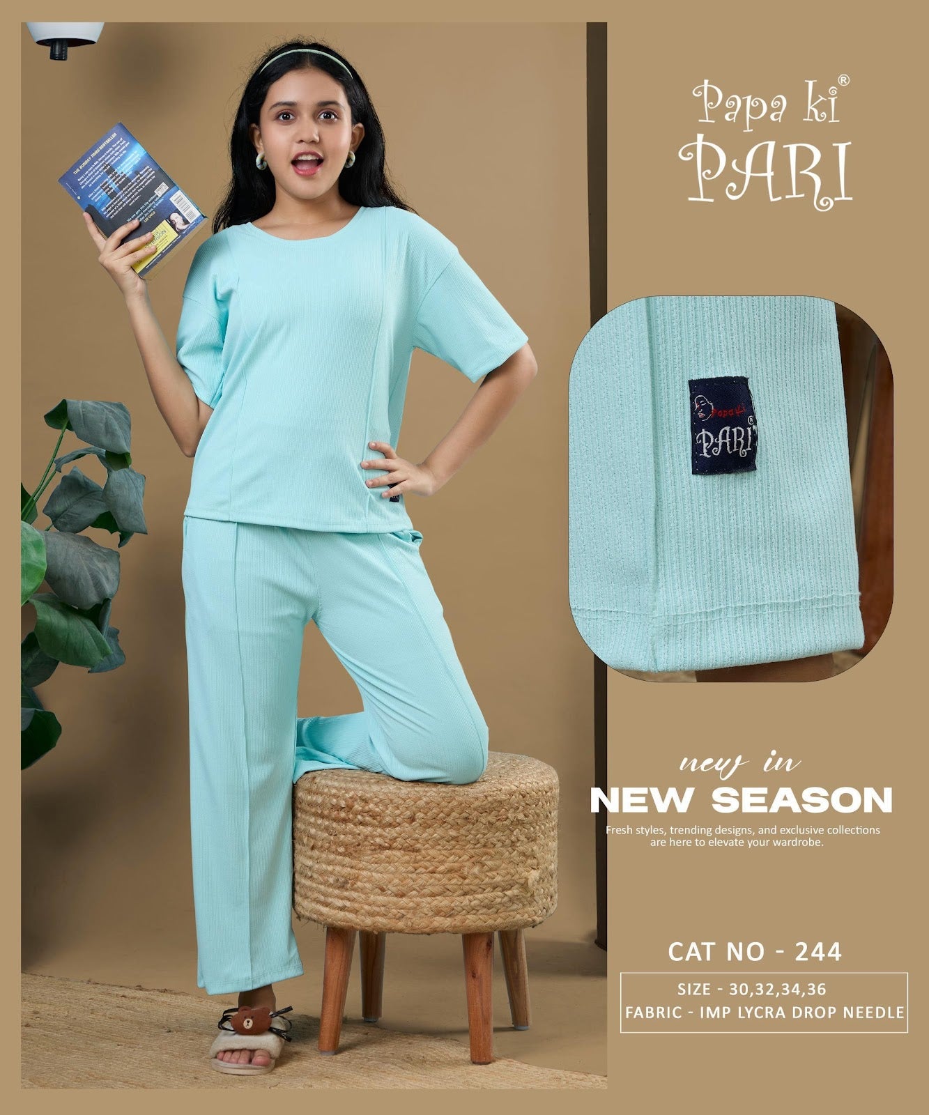 Cat 244 Papa Ki Pari Imported Girls Co Ord Set Supplier Ahmedabad