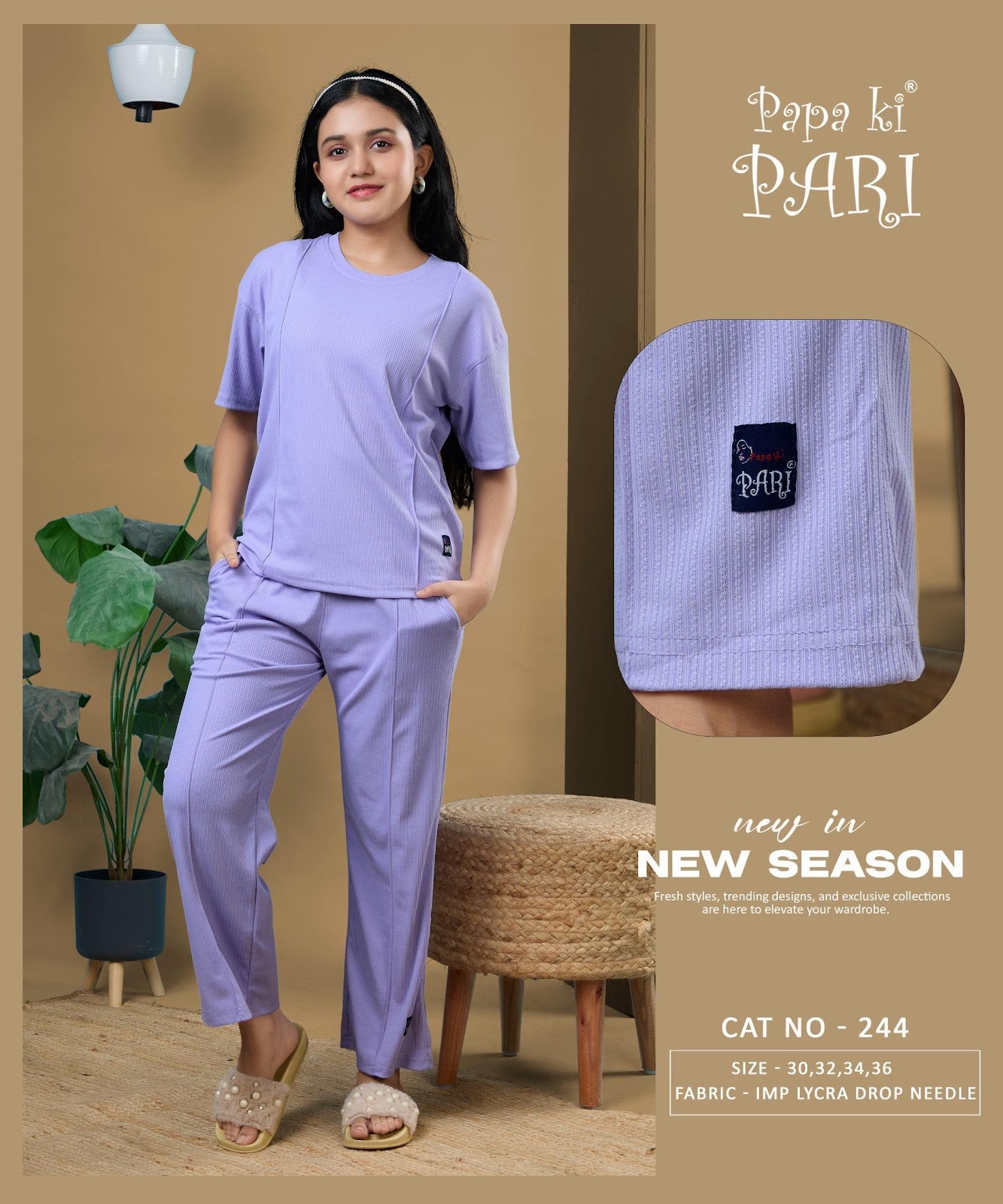 Cat 244 Papa Ki Pari Imported Girls Co Ord Set Supplier Ahmedabad