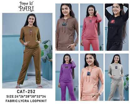 Cat 252 Papa Ki Pari Loopknit Girls Hoodie Pant Set Manufacturer