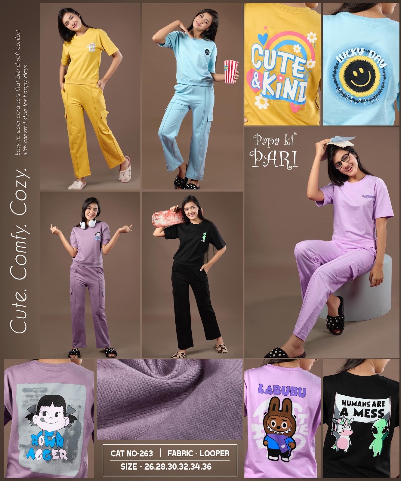 Cat 263 Papa Ki Pari Looper Girls Cargo Set Supplier