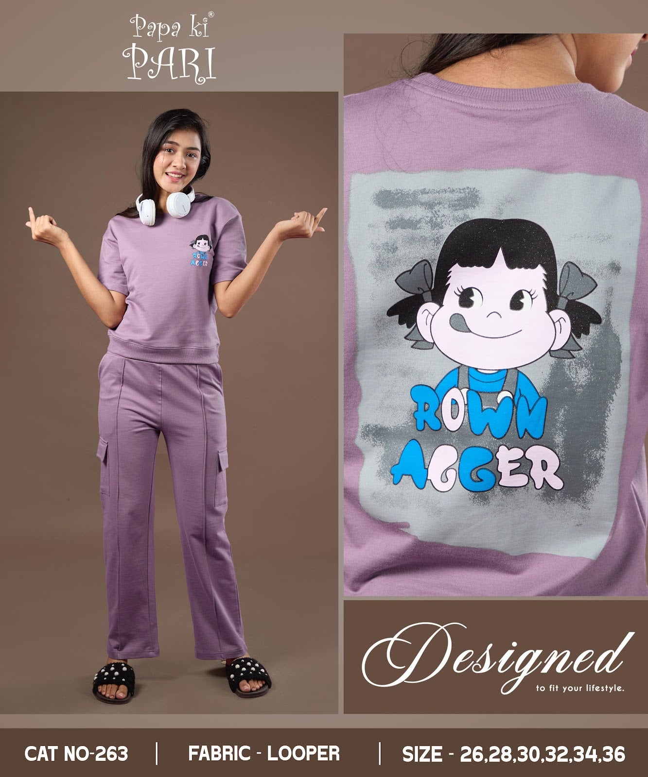 Cat 263 Papa Ki Pari Looper Girls Cargo Set Supplier