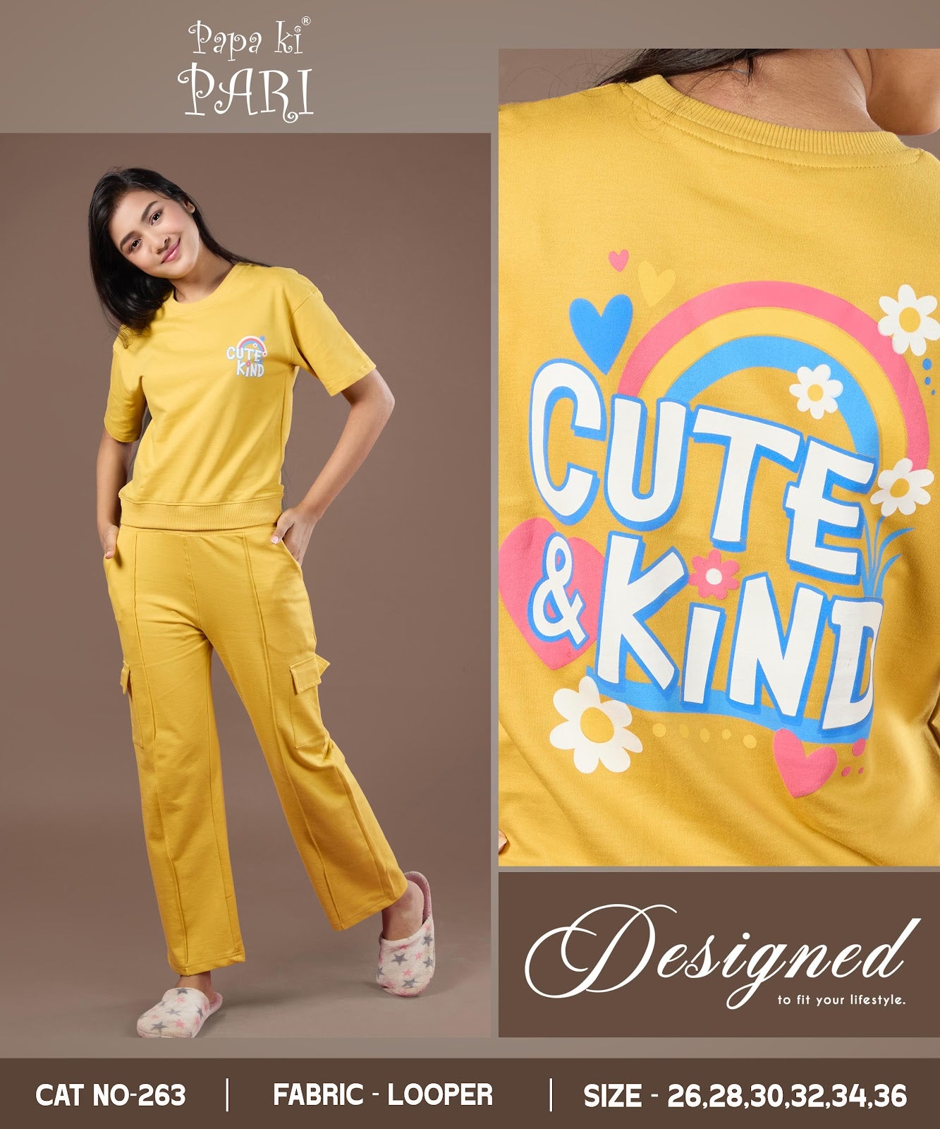 Cat 263 Papa Ki Pari Looper Girls Cargo Set Supplier
