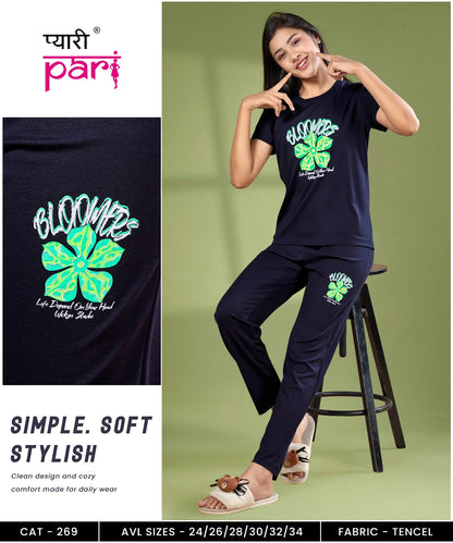 Cat 269 Pyari Pari Tencil Lycra Girls Co Ord Set Manufacturer Gujarat