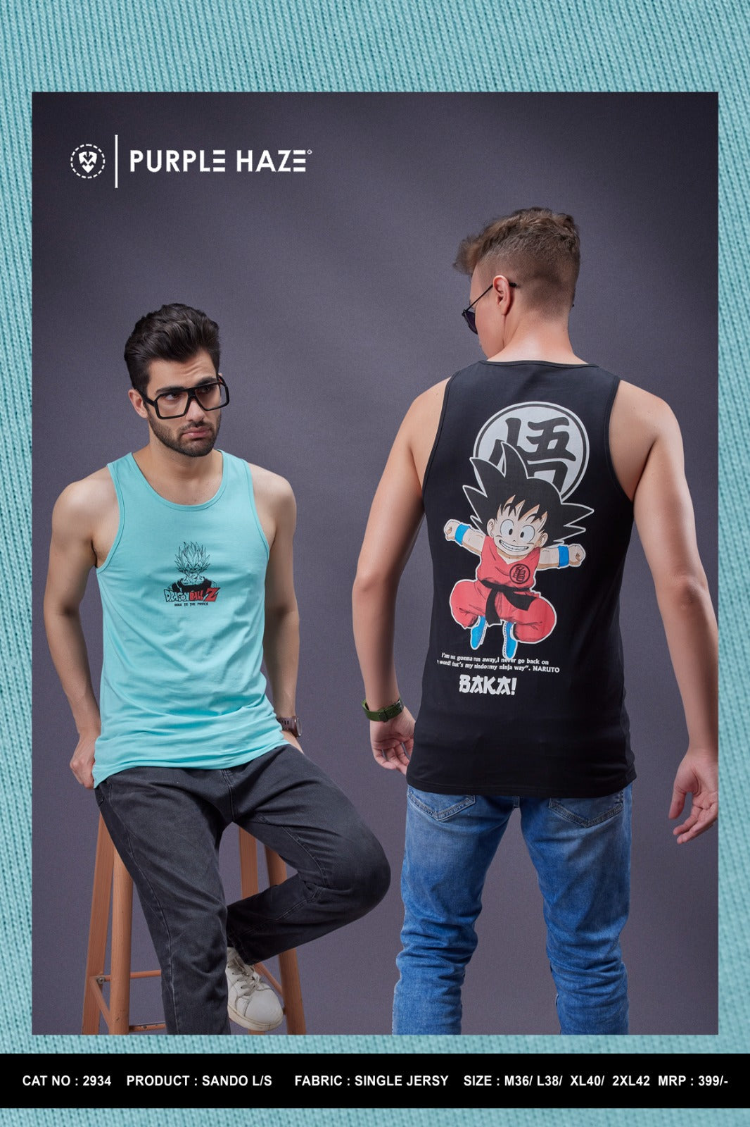 Cat 2934 Purple Haze Mens Sando Wholesale Rate