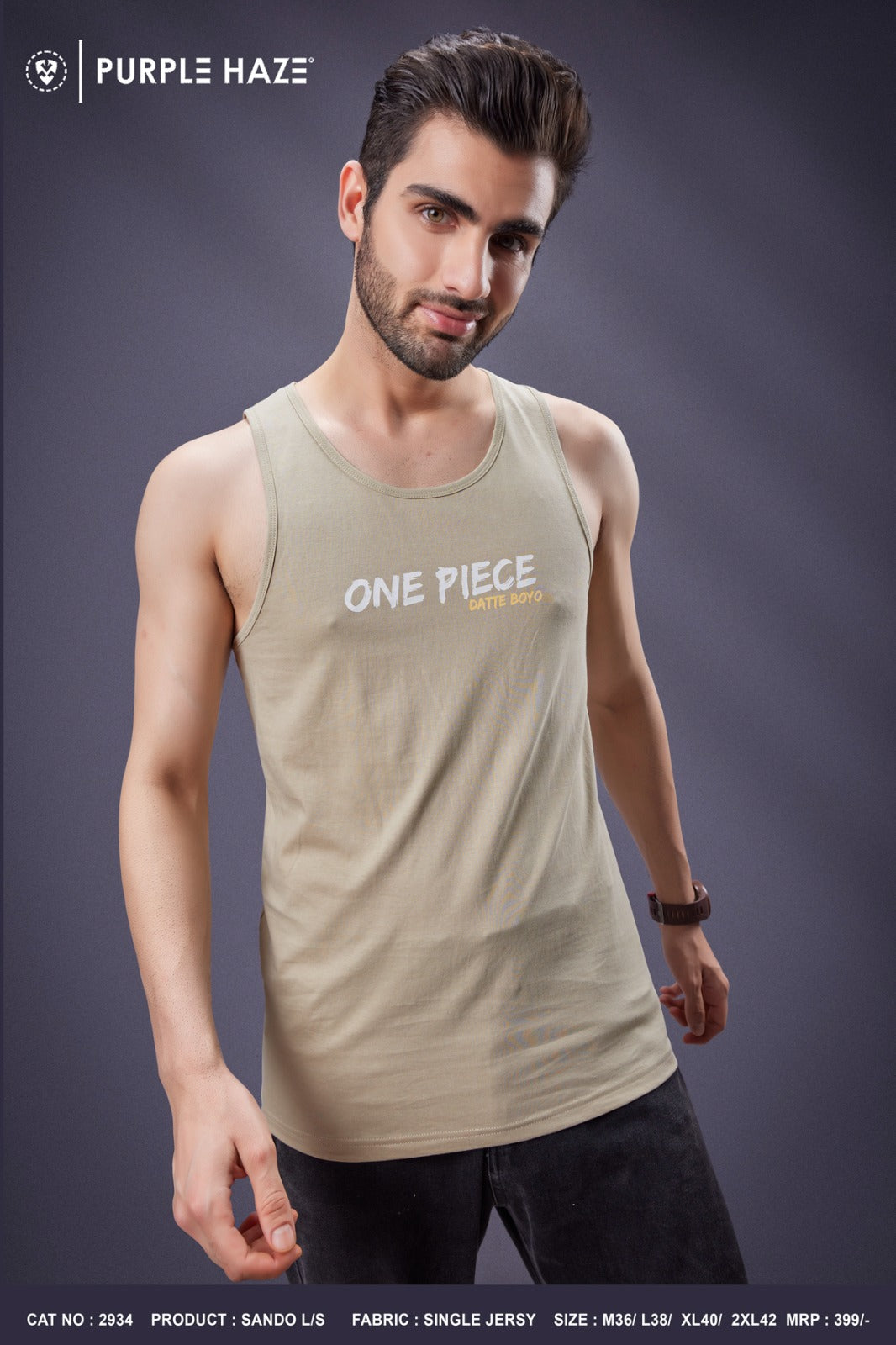 Cat 2934 Purple Haze Mens Sando Wholesale Rate