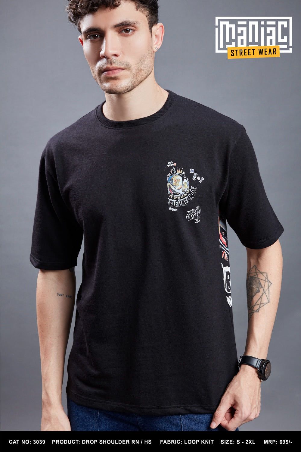 Cat 3039 Maniac Loopknit Mens Tshirts Wholesale Rate